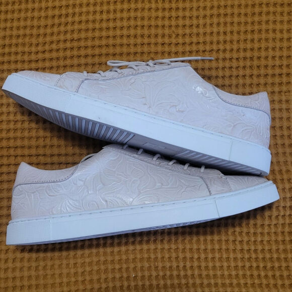 Patricia Nash Uma Tooled Sneaker Chalk GUC 9 - Picture 4 of 8